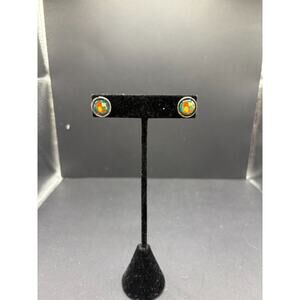 1996 Nintendo Pokemon Charmander Fire Starter Cute Silver Stud Earrings